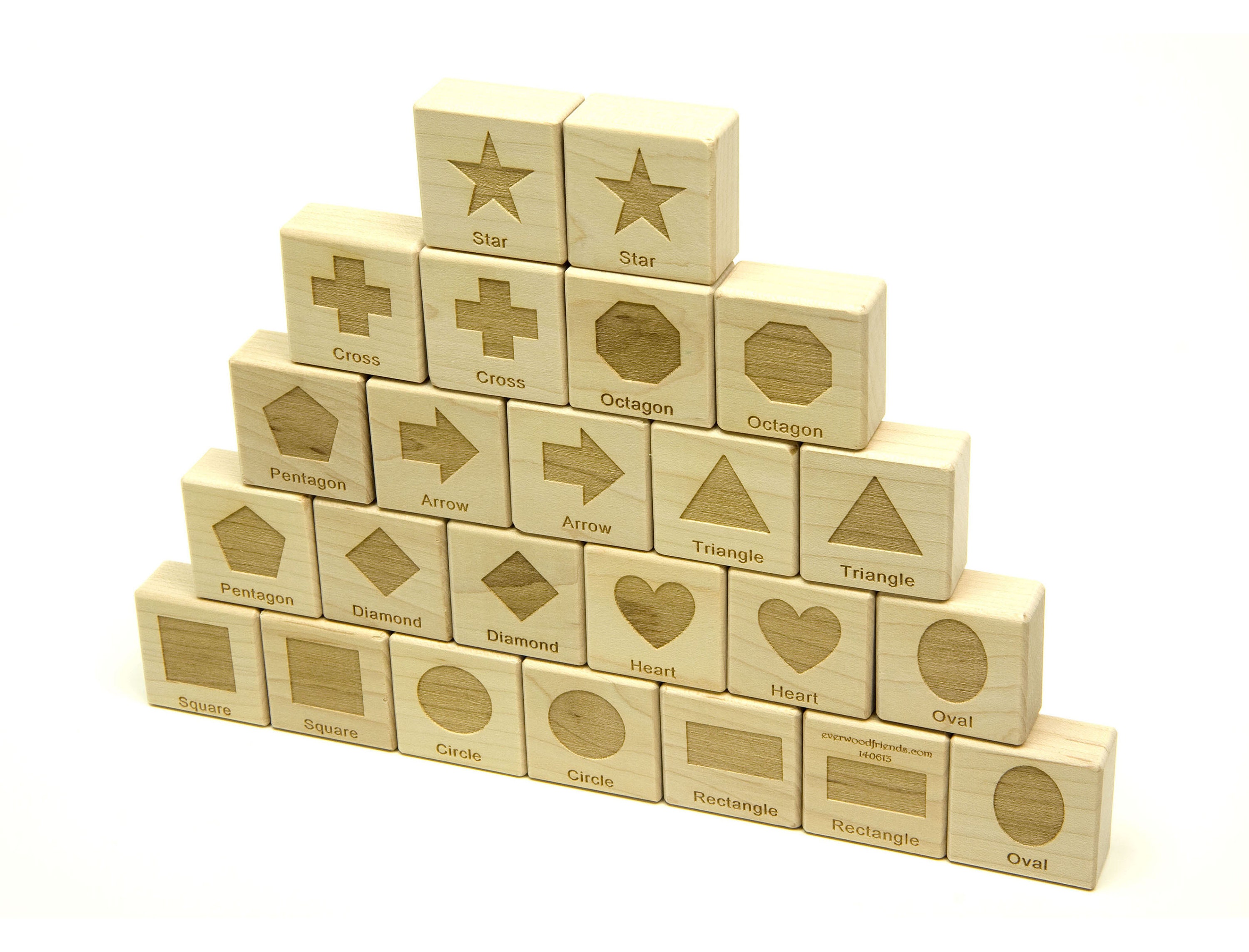 Shapes Memory Game 24 Blocks Wood Memory Game for Kids Etsy