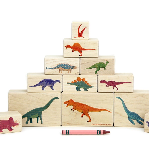 Dinosaur Block Etsy