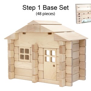 Buildable Dollhouse Interlocking Notch Blocks | Solid Hard Maple 1:12 Scale Premium Natural Play Set by Everwood Friends made in Minnesota bild 4