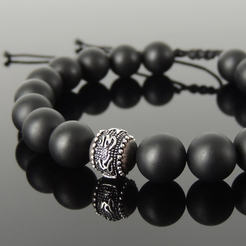 Adjustable Braided Bracelet OM Symbols Meditation Bead - Etsy