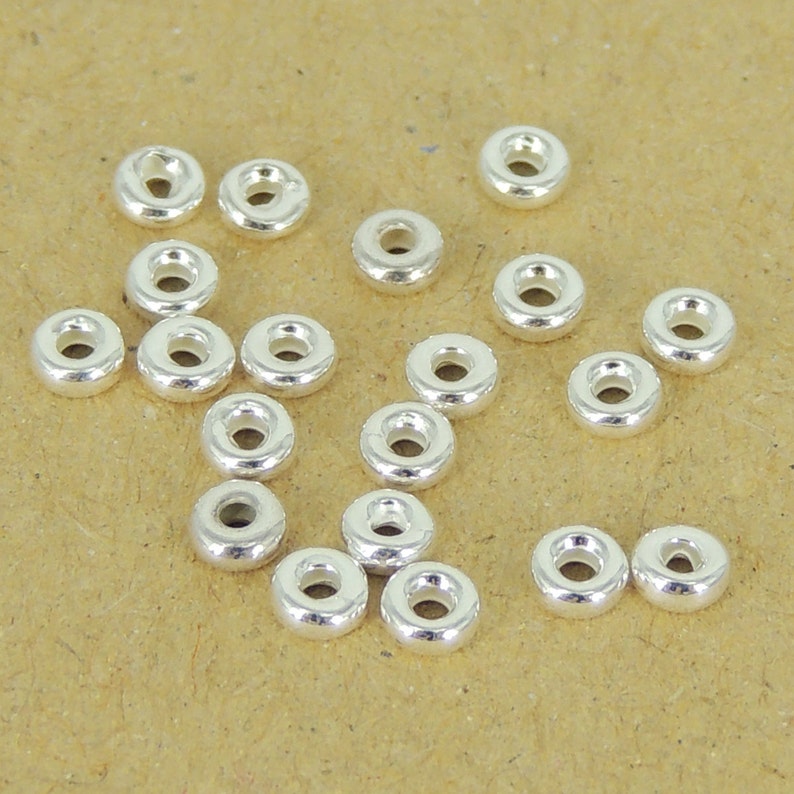 20 Pcs Sterling Silver Nugget Spacers Seamless WSP356X20 Wholesale See Discount Coupons in Item Details