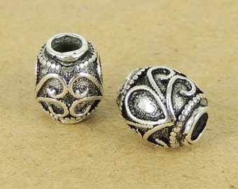 Sterling Silver 925 vintage Celtic Barrel Bead WSP324 Gros