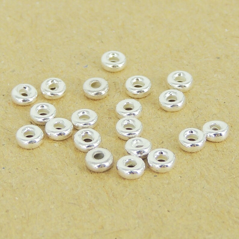 20 Pcs Sterling Silver Nugget Spacers Seamless WSP356X20 Wholesale See Discount Coupons in Item Details