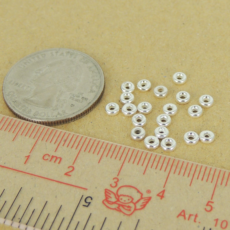 20 Pcs Sterling Silver Nugget Spacers Seamless WSP356X20 Wholesale See Discount Coupons in Item Details