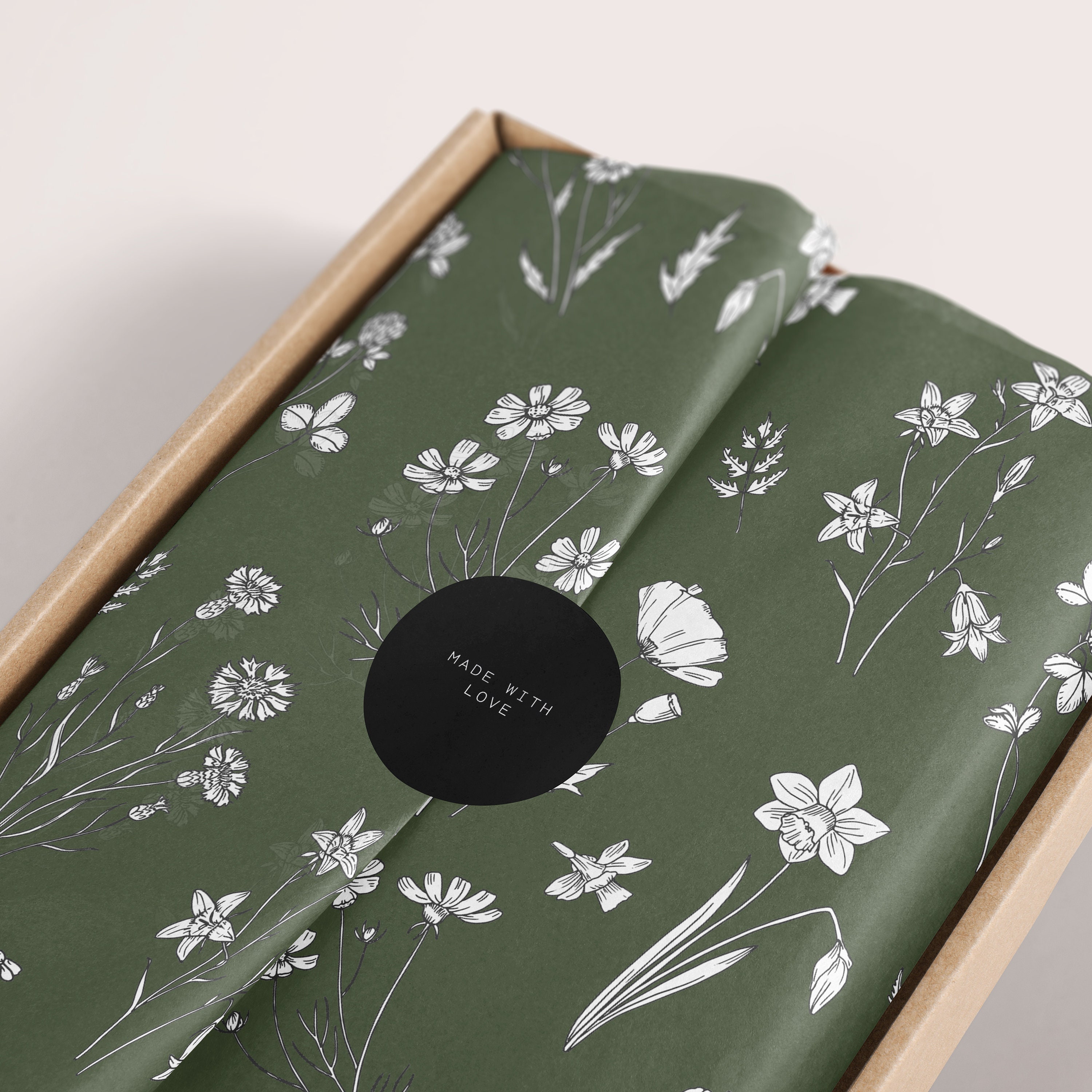 Tissue paper design download and sticker Branded Tissue Paper Etsy