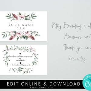 Branding package small business template. Etsy shop banner set image 4