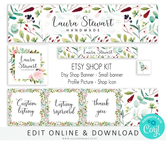 Etsy Shop Banner Custom Etsy Premade Banner And Logo Etsy