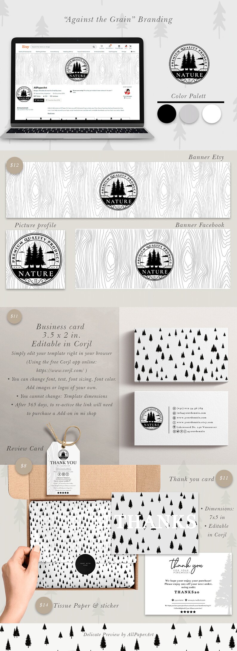 Branding Package Small Business. Etsy Banner Etsy Australia