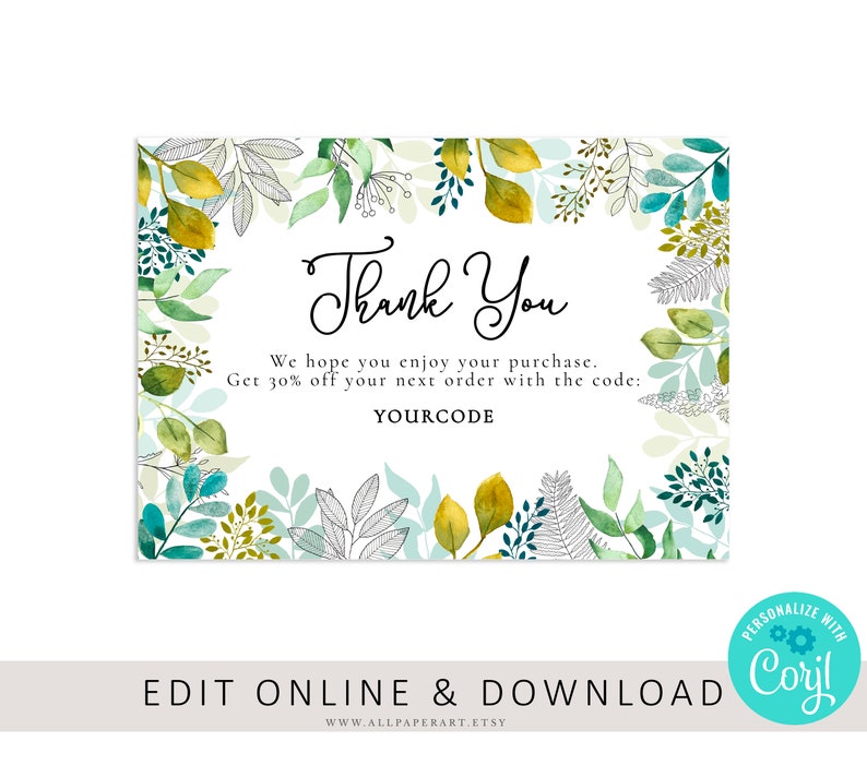 Thank you cards business Instant Thank You Cards Template Instant Download Editable Package Inserts Order Inserts Editable Postcards