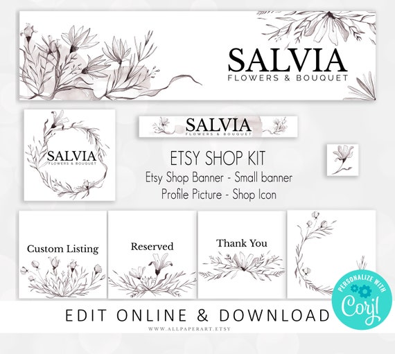 Etsy Shop Banner Custom Etsy Premade Banner And Logo Etsy