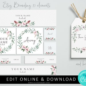 Branding package small business template. Etsy shop banner set image 6