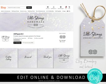 Etsy banner. Banner for etsy. Etsy shop banner. Etsy branding kit. Glitter Set. Etsy shop kit