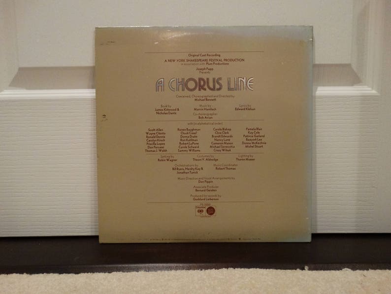 A Chorus Line Original Cast Recording 1975 LP Album Vinyl Etsy