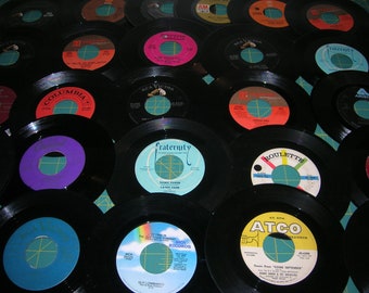 45 RPM records PLAYABLE (Lot of 20-Mixed box by year (1950-1980s) (Vinyl, singles, Records) pop, country, classical, music free shipping