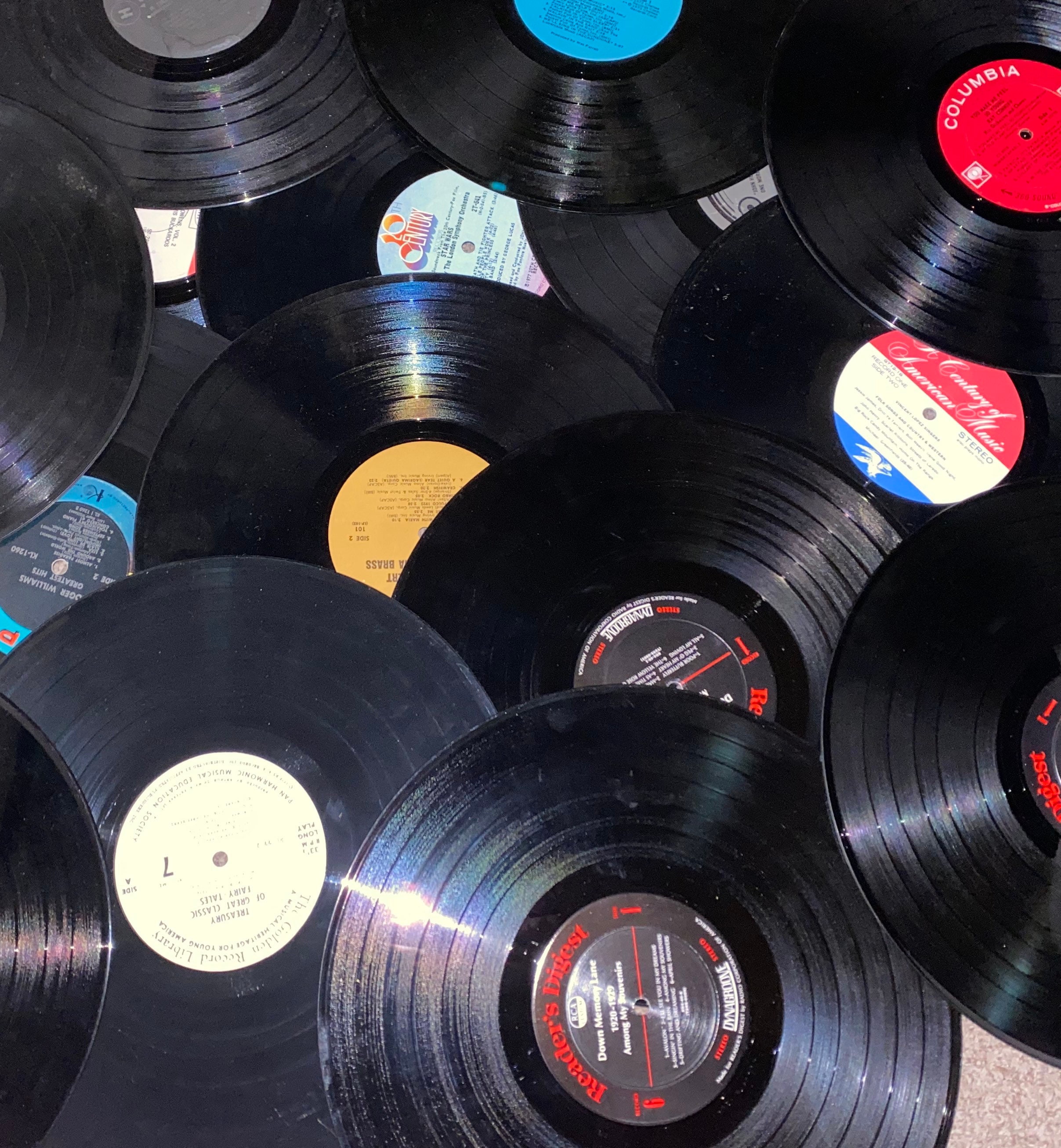 Vinyl Records 12"  (16) For Crafting -without jackets Reuse , Vi…