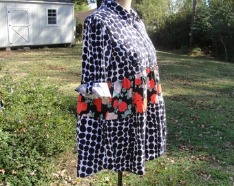 Boho clothing,boho chic,urban boho,upcycled boho,recycled,gypsy,boho tunic,Size S-M,boho tunic,bohemian tunic,boho smock