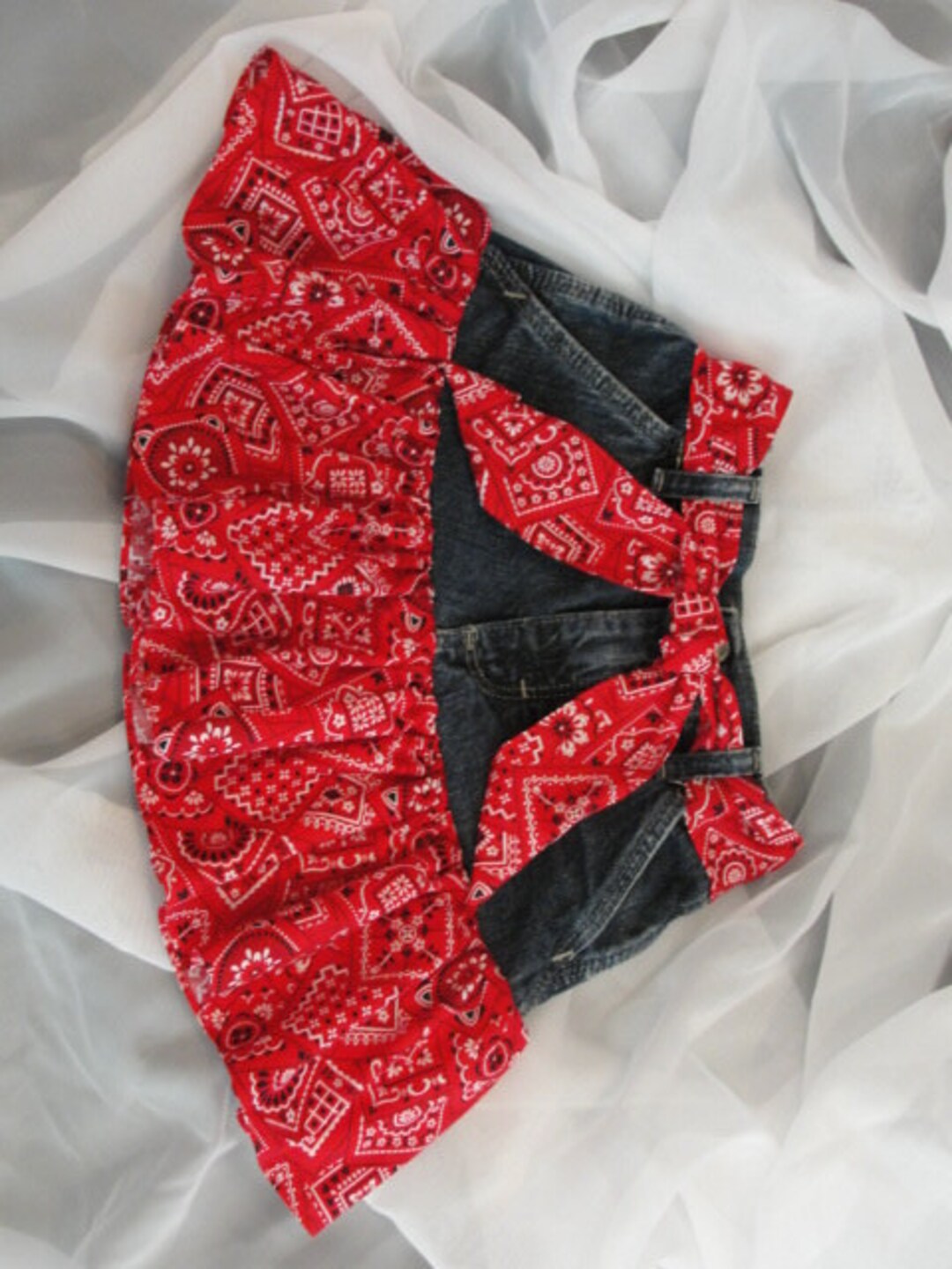 Yee Haa Cute Bandana Jean Skirt for Your Little Cowgirl. Etsy
