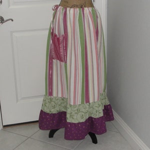 Boho ruffledskirt. Size M-L-XLboho,bohemian tunic/dress,bohemian clothing,upcycled skirt,recycled skirt,boho plus size skirt