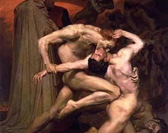 Dante & Virgil in Hell by William Bouguereau - Art Print