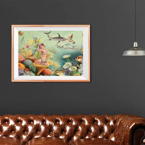 Lámina Coralline Edición Limitada, ENVÍO GRATIS, firmada y numerada, Collage Fantasía, Arte Shambala, Póster Botánico, Decoración hogar