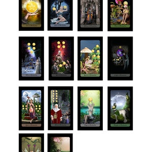 Fantasy TAROT CARD DECK, Oracle Card Game, Prediction playing cards, Whimsical Fortune Reading, Divination Tarot Deck, Fairy Tale Tarot image 10