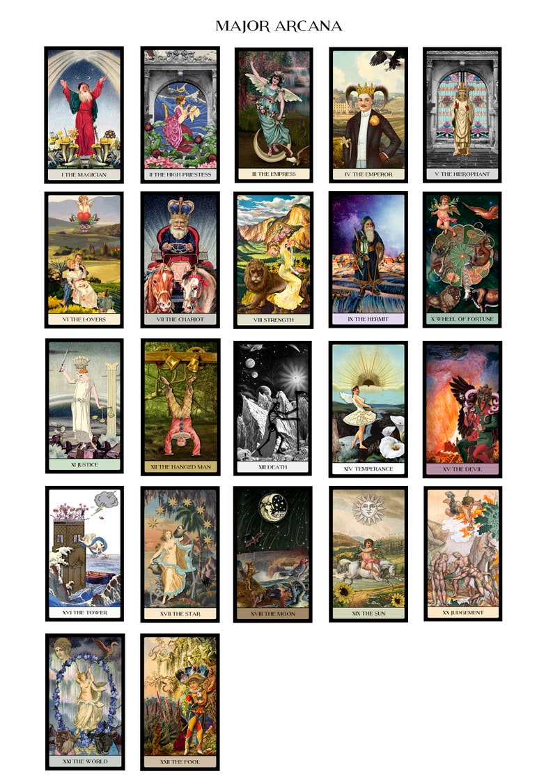 The Vintage Oracle TAROT CARD DECK, Tarot deck, Prediction cards, Fortune cards, Fortune reading, Oracle cards, Divination, Vintage Tarot image 6