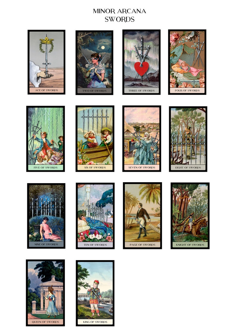 The Vintage Oracle TAROT CARD DECK, Tarot deck, Prediction cards, Fortune cards, Fortune reading, Oracle cards, Divination, Vintage Tarot image 10