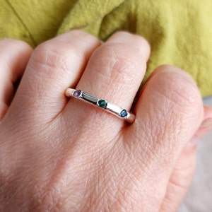 Birthstone Ring, Mothers Ring, Unique Silver Ring, Best Gift for Women, Personalized Jewelry, Birthday Ring, Mother's day, Family jewelry