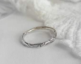 Band silver ring, Eternity ring, Sterling silver, Wedding band ring, Men's jewelry, Father's day gift