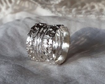 Silver band ring, Lace silver ring, filigree ring, Sterling Silver Ring, Bridal ring, Wedding ring, Statement ring, Lace jewelry