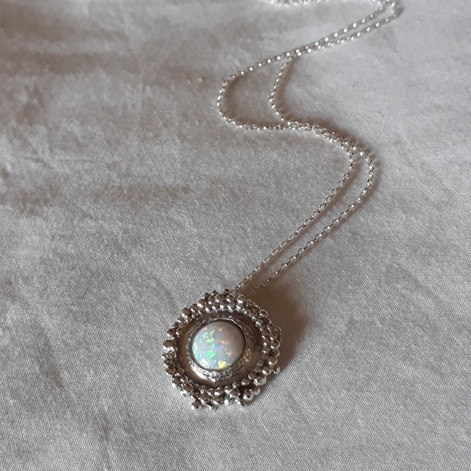 Opal gardens white necklace Clearance