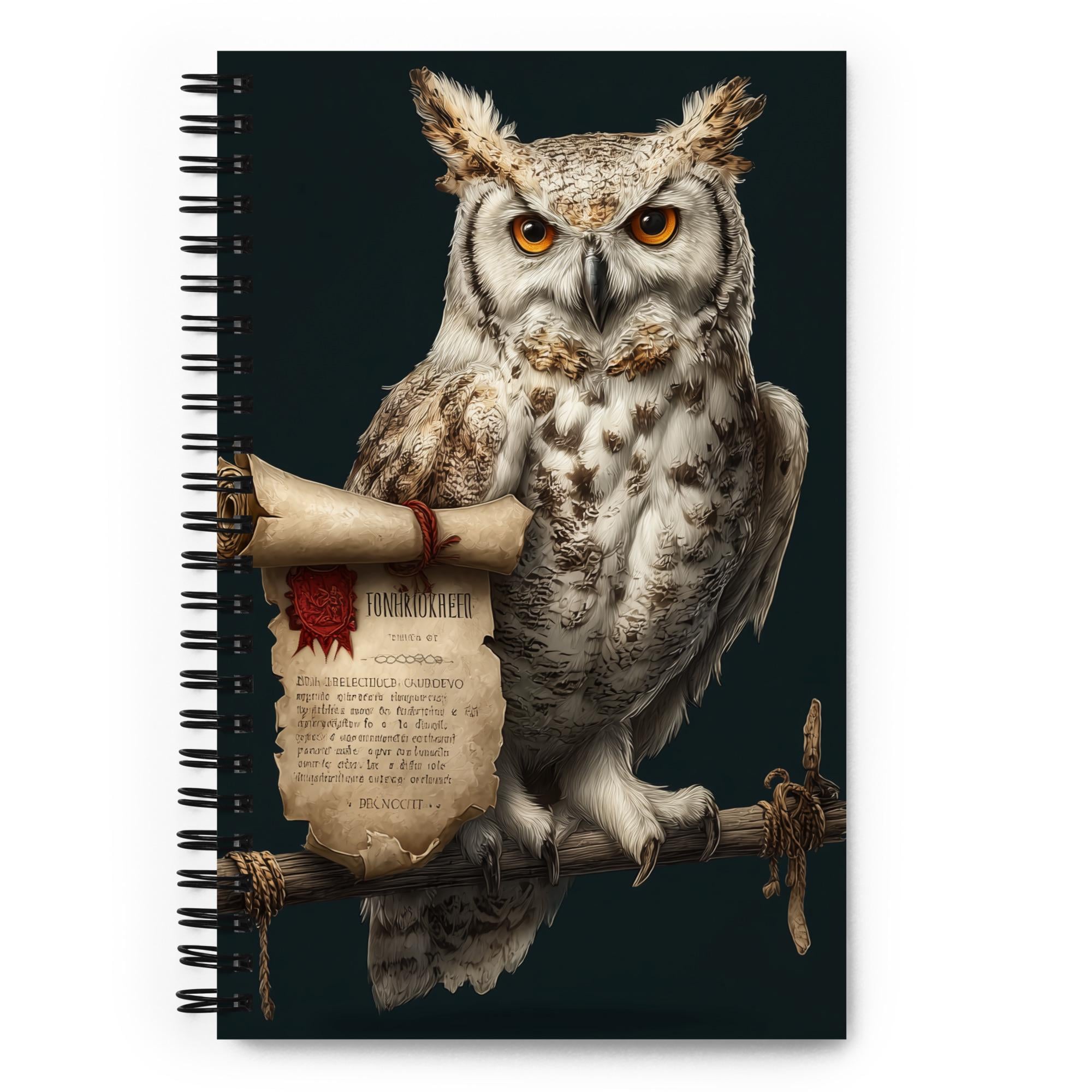 Journal de R&ecirc;ves Hibou Messager | Carnet &agrave; Spirale &Eacute;sot&eacute;rique | Grimoire 