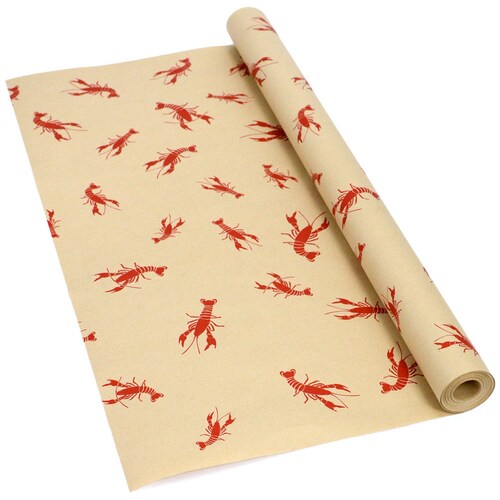 Crawfish Lobster Print Kraft Paper Roll 50 Feet Newspaper Etsy