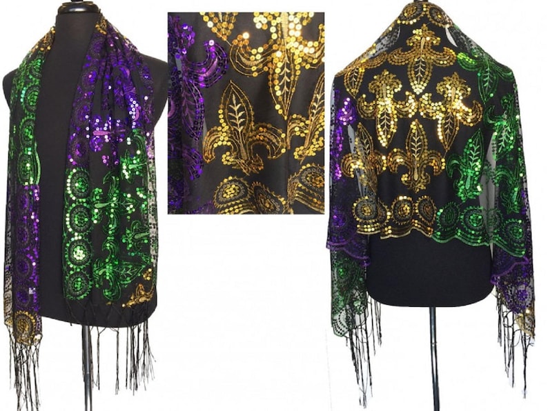mardi gras shawl