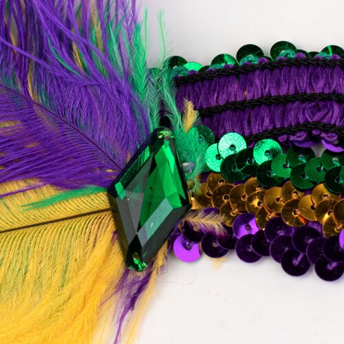 mardi gras sequin headband