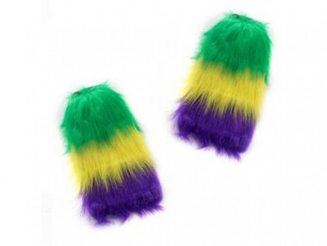mardi gras leg warmers plus size