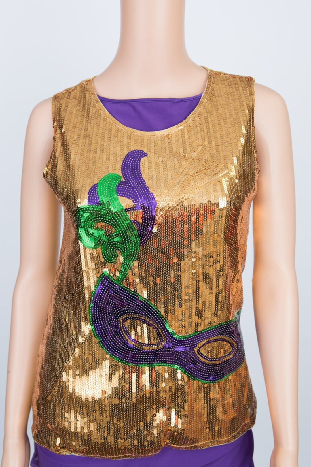 mardi gras sequin shirt plus size