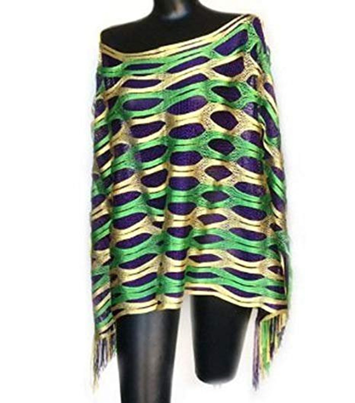mardi gras rain poncho