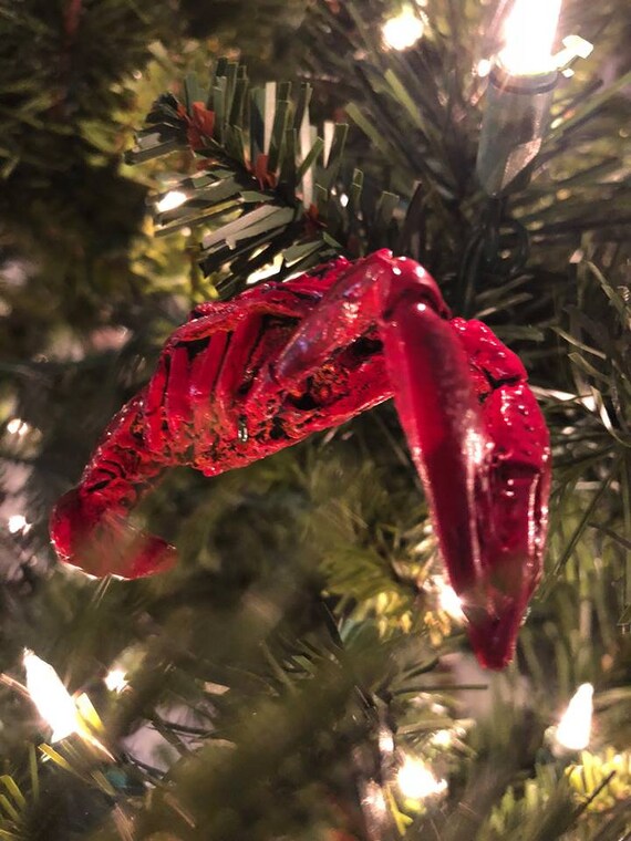 Realistic Crawfish Lobster Mardi Gras Christmas Tree Holiday Etsy