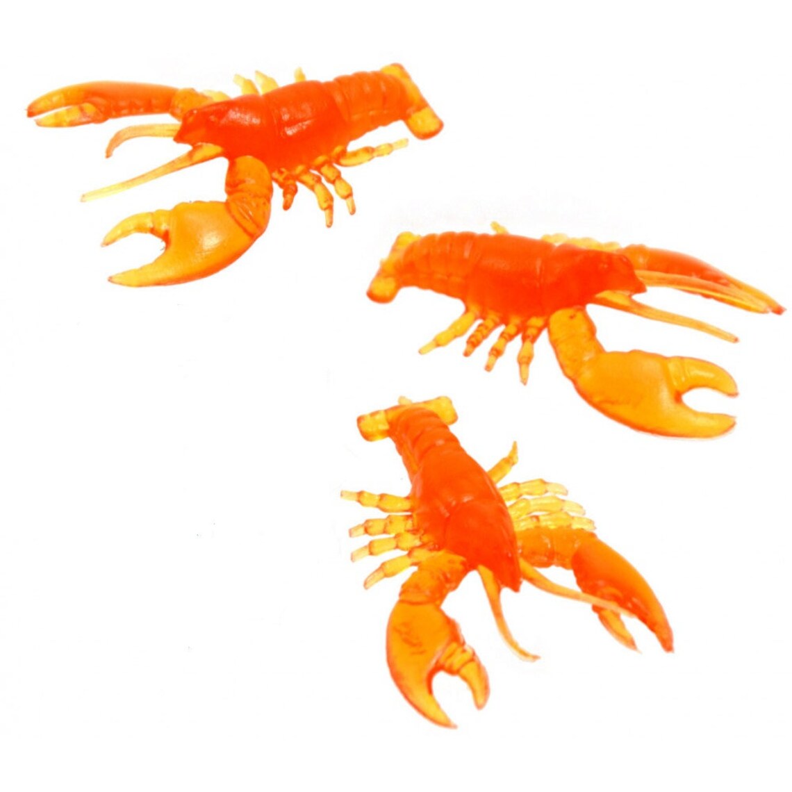 A pack of 12 Small Rubber Red Crawfish LOBSTER Crayfish for Etsy