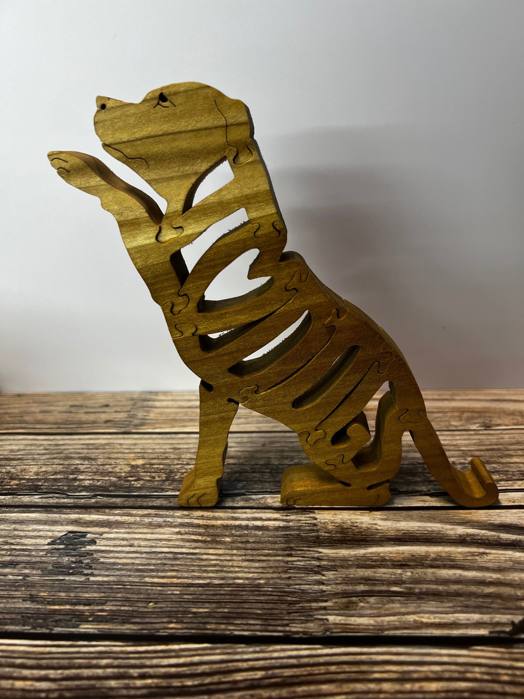 Handcrafted Wooden I Love Dogs Puzzle - Unique Interlocking Design for ...