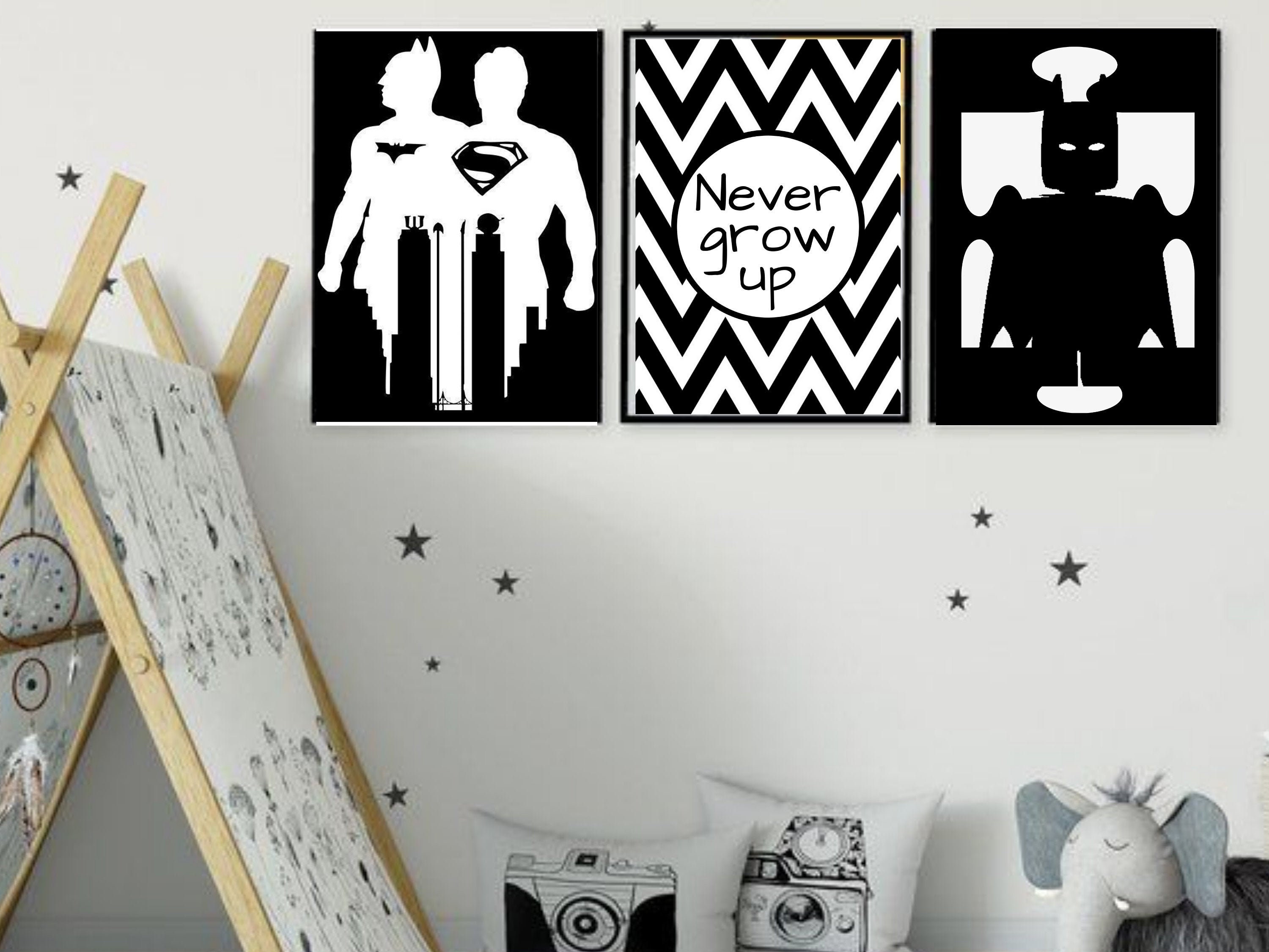 Batman-Wand-Dekor / Kinder Schlafzimmer / Spielzimmer Drucke / | Etsy