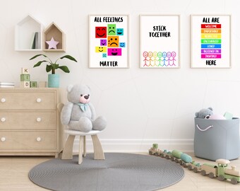 KIDS Unicorn and Rainbow Wall Decor / Kids Bedroom / Playroom / Nursery Decor / Wall Art Quotes  / Children's Wall Print / Kids Prints