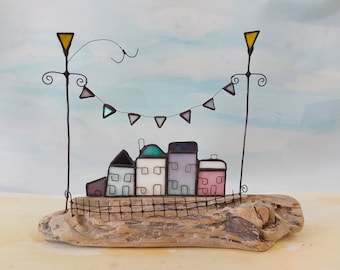 Make a cute Stained Glass & Driftwood Scene - Online Workshop