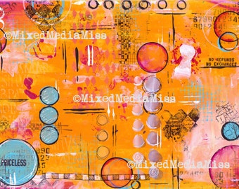 Art Journal Background - Mixed Media digital download