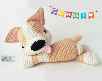 Corgi dog amigurumi pattern