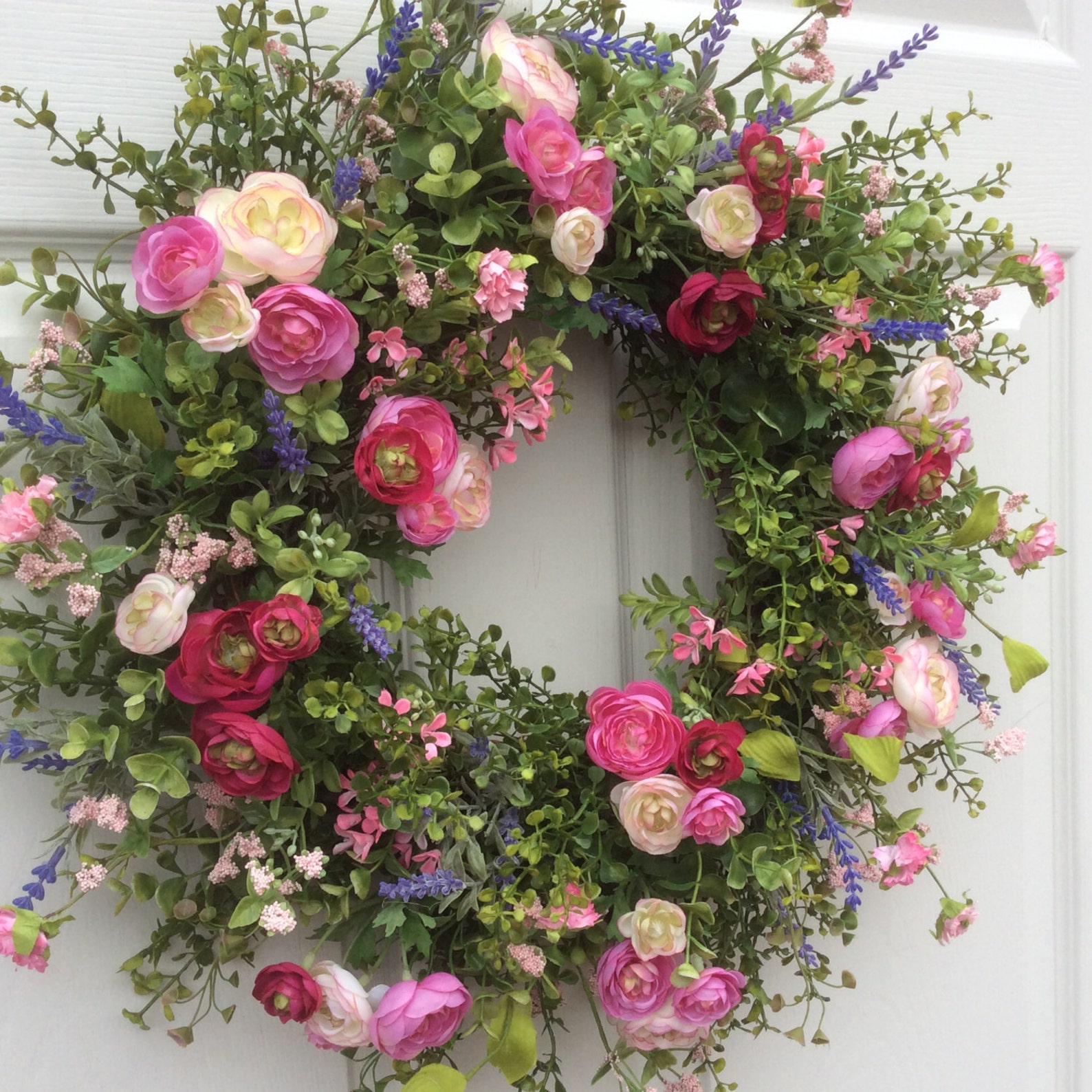 Garden Meadow WreathSpring WreathSpring Door WreathSummer Etsy