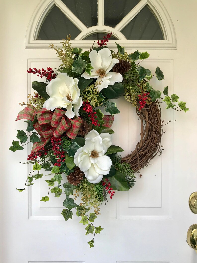 Magnolia WreathChristmas WreathWinter WreathFarmhouse