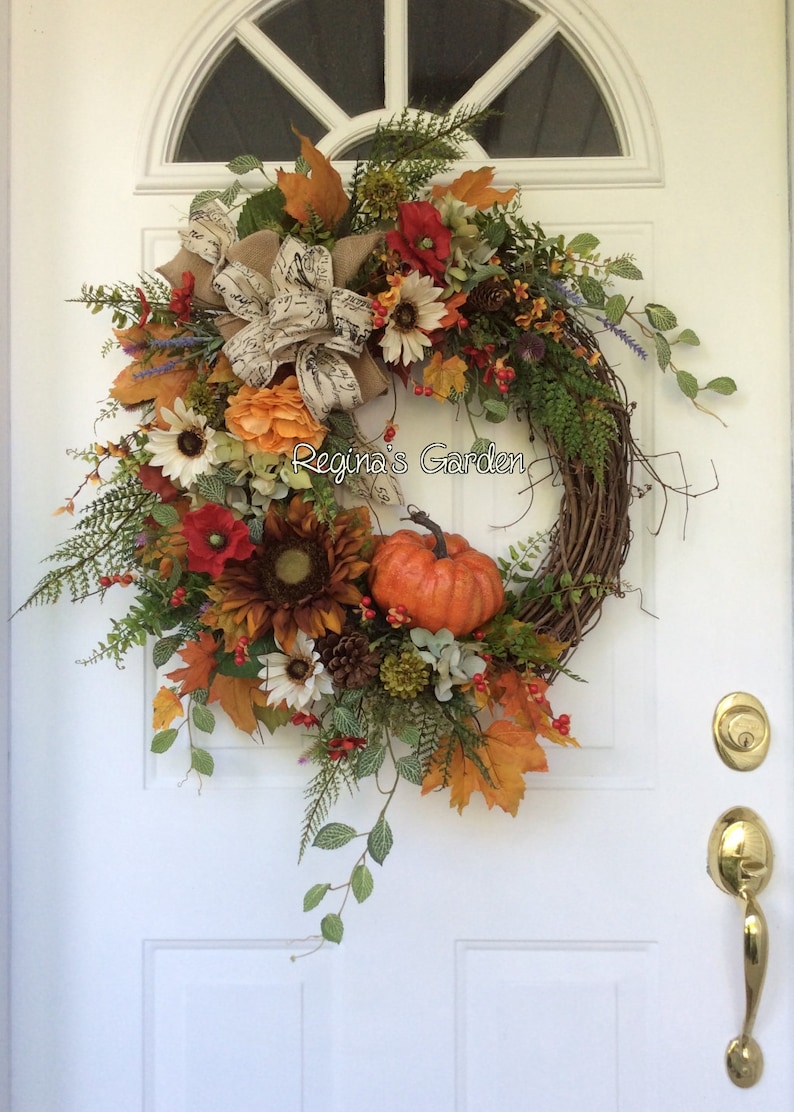 Fall WreathFALL Wreath for Front DoorHydrangea WreathAutumn Etsy