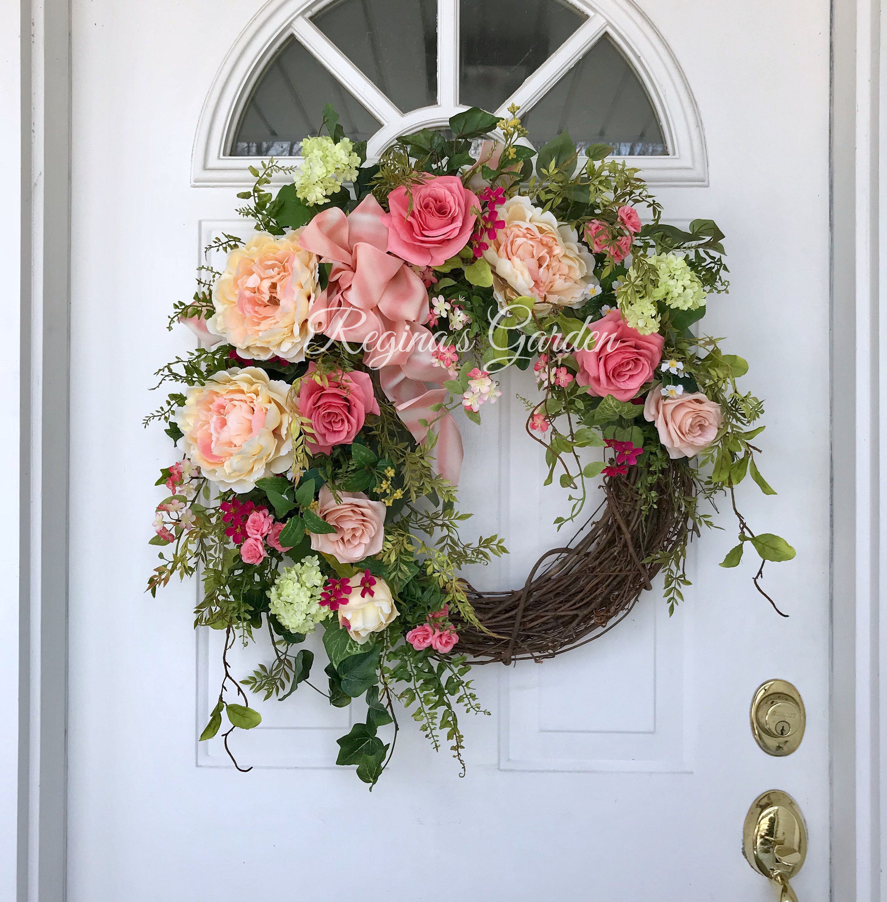 Spring WreathSummer WreathHydrangea WreathMother's Day Etsy